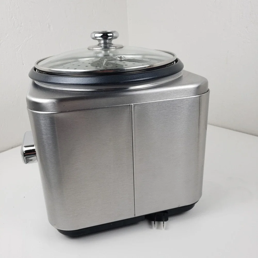 Cuisinart CRC-800 8-Cup Rice Cooker Steamer Brushed Stainless Steel 650W Silver